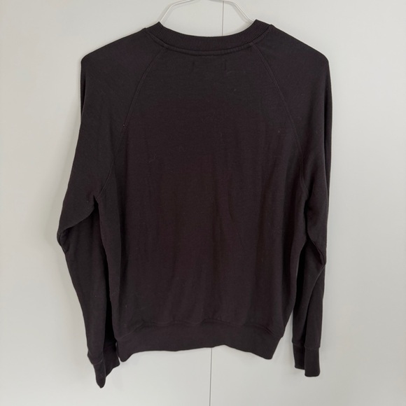 SPIRITUAL GANGSTER Love Old School Embroidered Sweatshirt in Black and White - Picture 4 of 6